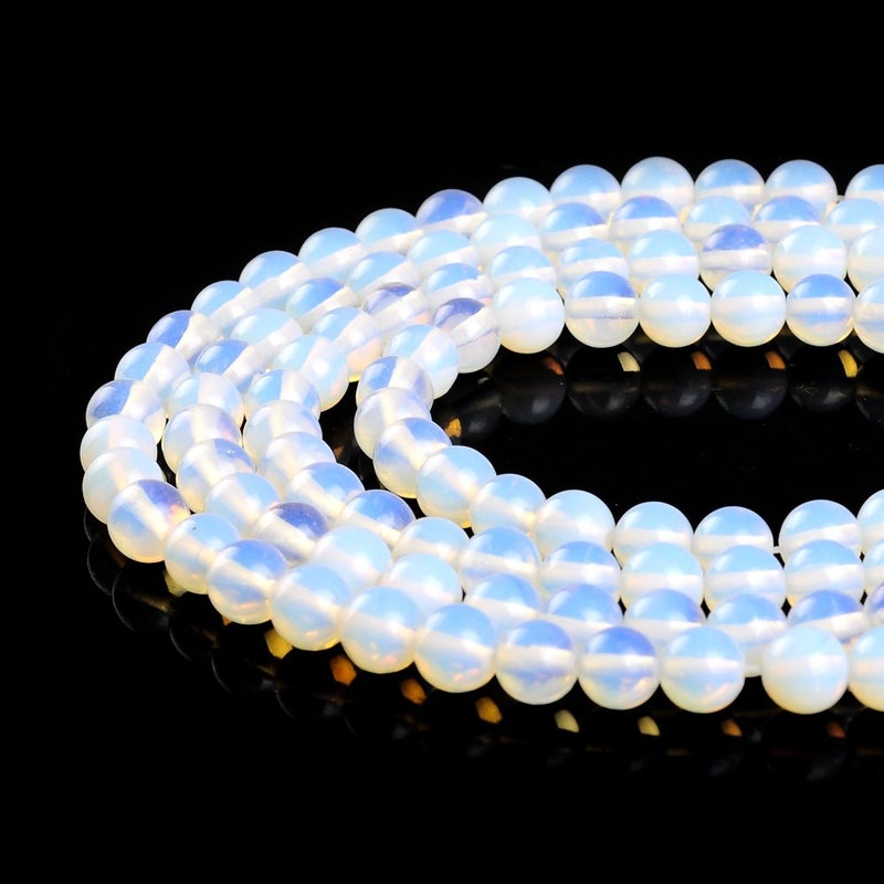 STAR LOONG Natural Stone Beads 3mm Opal Gemstone Round Loose Beads Crystal Energy Stone Healing Power for Jewelry Making DIY,1 Strand 15" - Image 5